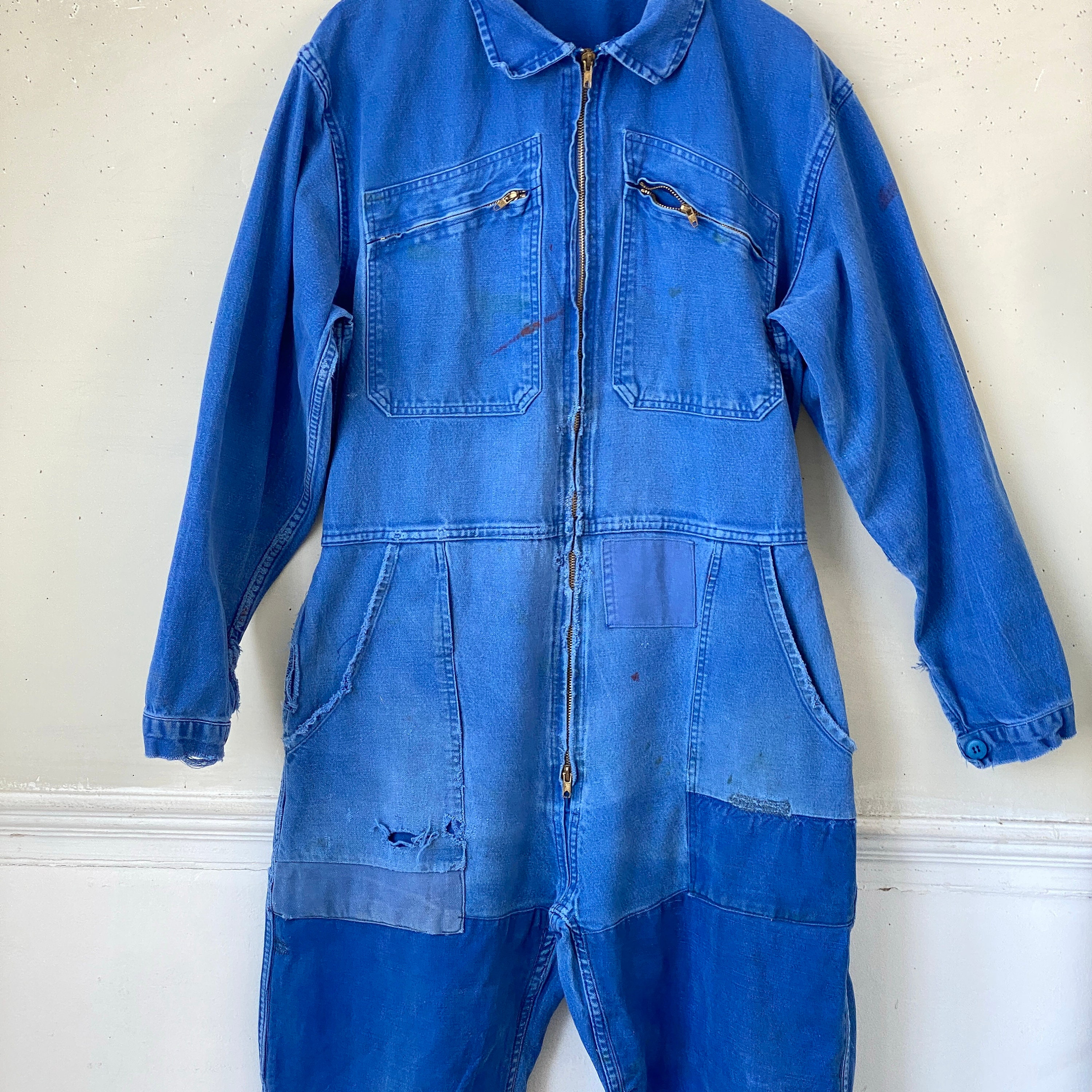 38 Waist French JUMPSUIT Workwear Vintage Coveralls Mechanic