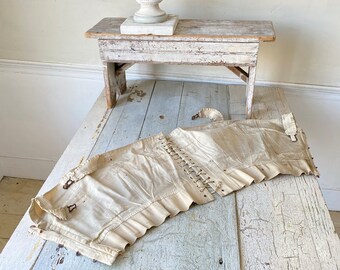 French antique corset vintage clothing clothes woman's undergarment The Textile Trunk