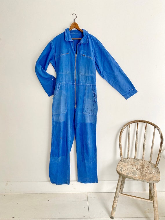 French JUMPSUIT  Workwear Vintage Coveralls Mechan