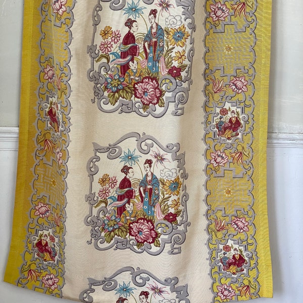 Yellow Chinoiserie Fabric - Etsy
