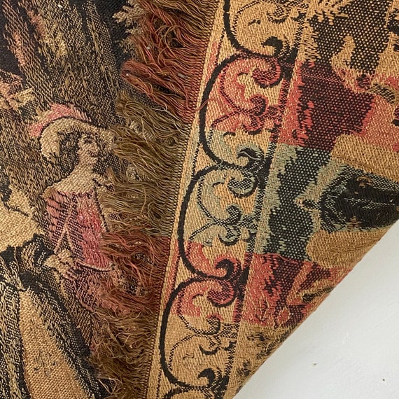 ⌘ antique 絨毯　③ ⌘ Vintage Antique French Tapestry Runner Textile 1900 Jacquard Weave