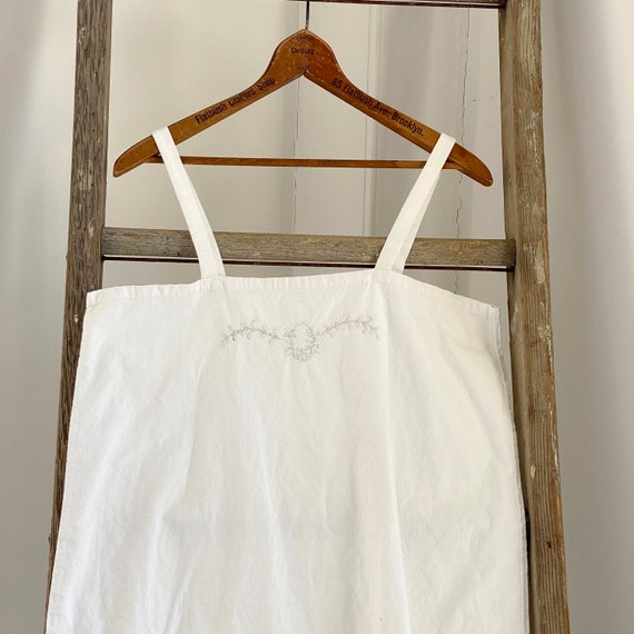 Vintage French Cotton Chemise Nightie Night Gown … - image 5
