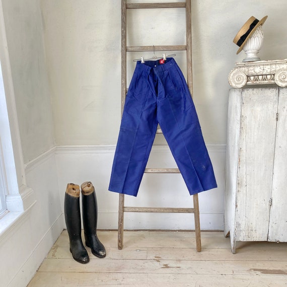 UNWORN! Vintage French Workwear Pants Dark Blue N… - image 3