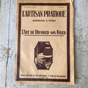 1930 Antique  Art Deco design French interior decorating  magazine stencils  content L&#39;artisan pratique decorative arts eco-friendly