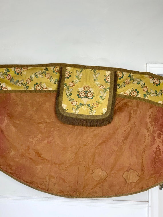 RARE Antique 18th century ecclesiastical cope saffron… Gem