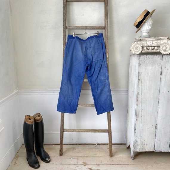 Vintage Antique French Trousers Pants Workwear Wo… - image 9