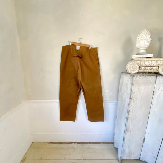 French Workwear Pants Vintage 1940s 1950s Brown C… - image 7