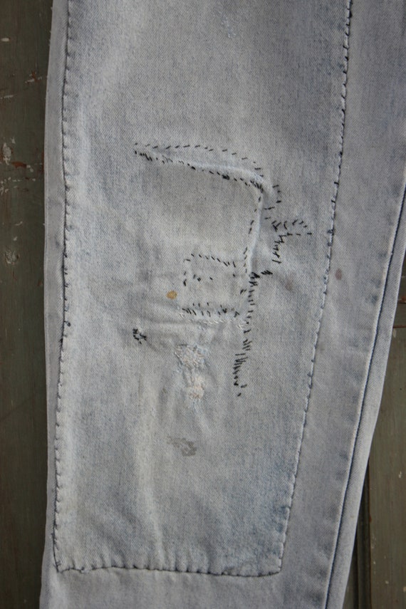French Jeans work wear workwear blue early denim … - image 6
