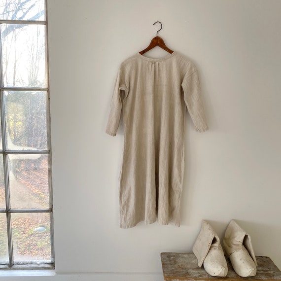 Natural linen chemise shirt French nightgown "JR"… - image 8