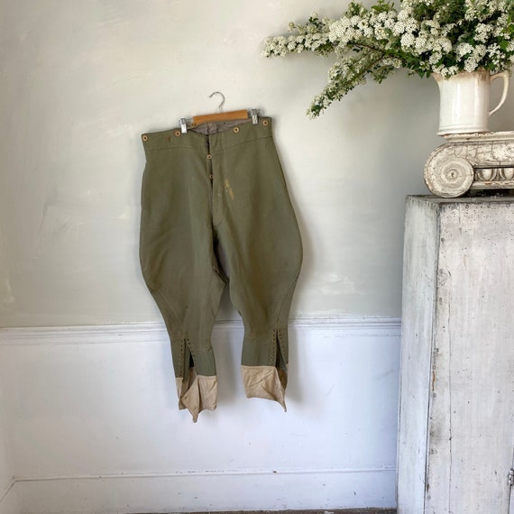1920s Antique Vintage Riding Pants Jodhpurs Ribbed Wool 1920s Antique Vintage Riding Pants Jodhpurs Ribbed Wool