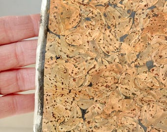 Papel pintado RARO c1920 Papel de corcho francés Extremadamente raro Casa de campo Victoriana Shabby Chateau Hogar Revestimientos de paredes texturizados naturales orgánicos