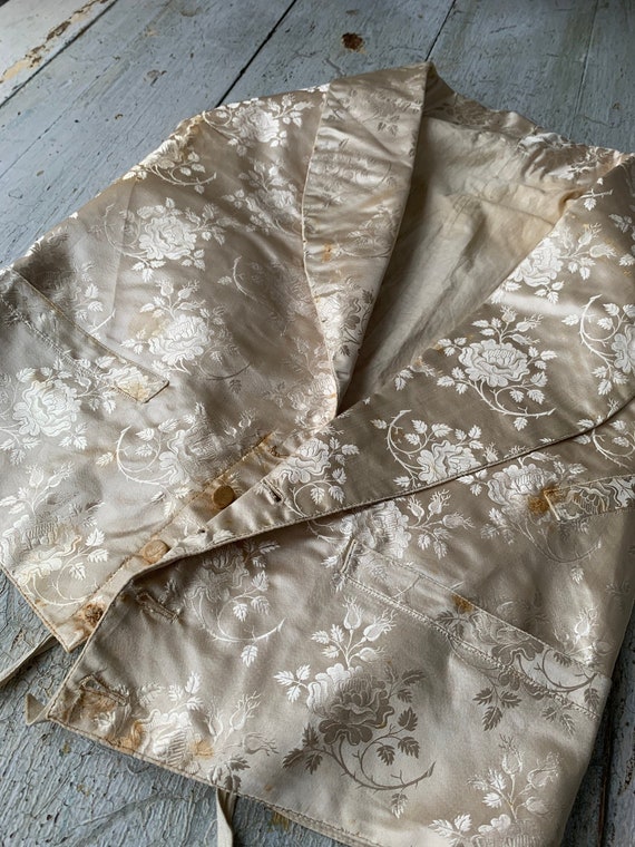 Antique Silk Vest Early Pale Cream Tone Wedding W… - image 1