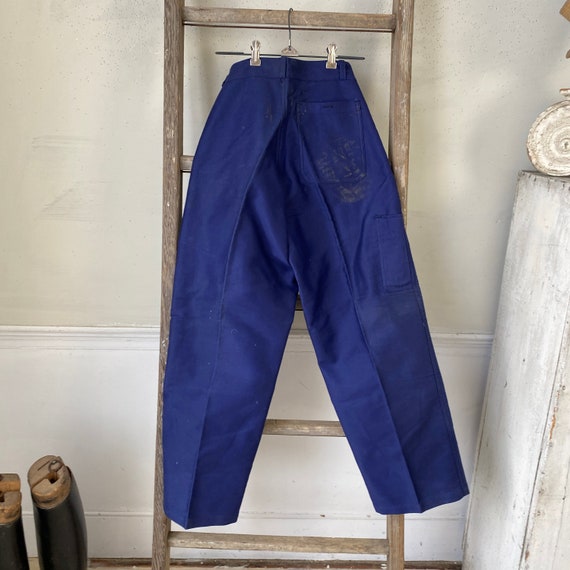 UNWORN! Vintage French Workwear Pants Dark Blue N… - image 10