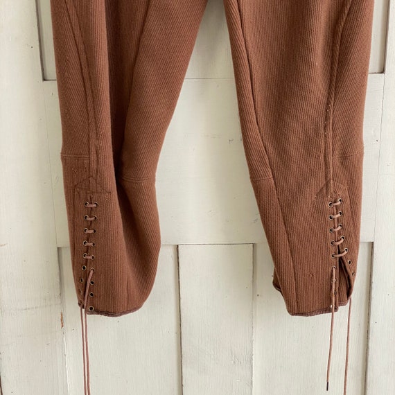 Vintage Cropped Pants Jodhpurs Thick Ribbed Wool … - image 9