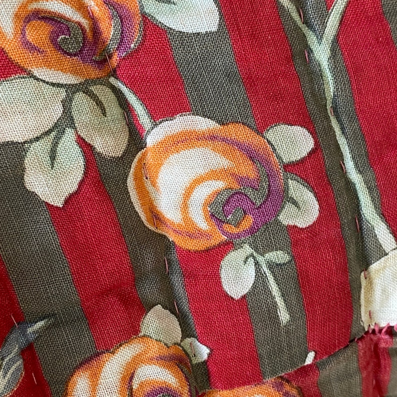 1920 Art Deco Whole Cloth Antique French Quilt Boutis France Etsy