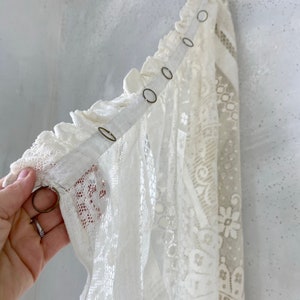 Vintage Lace French Curtain Curtains Drape Drapes Long - Etsy