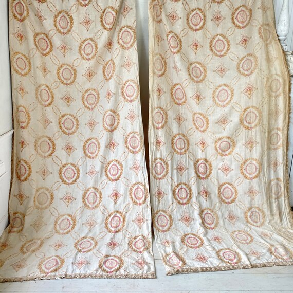 フランスアンティーク、カーテン、ペア二点セット フランス