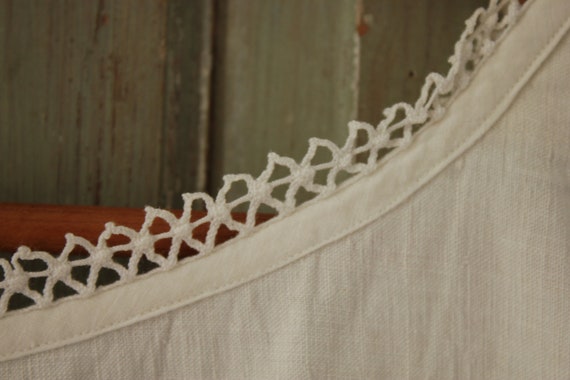 White French linen and cotton night shirt nightgo… - image 8