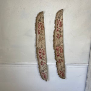 Antique French curtain drape tie back tiebacks 19th century French textilesUnique window treatment eco-friendly