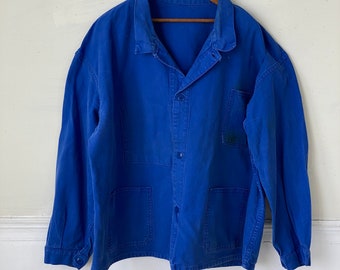 Giacca vintage Giacca da lavoro francese Camicia Peso Giacca Anni '40 -'50 Costumi storici Il baule tessile