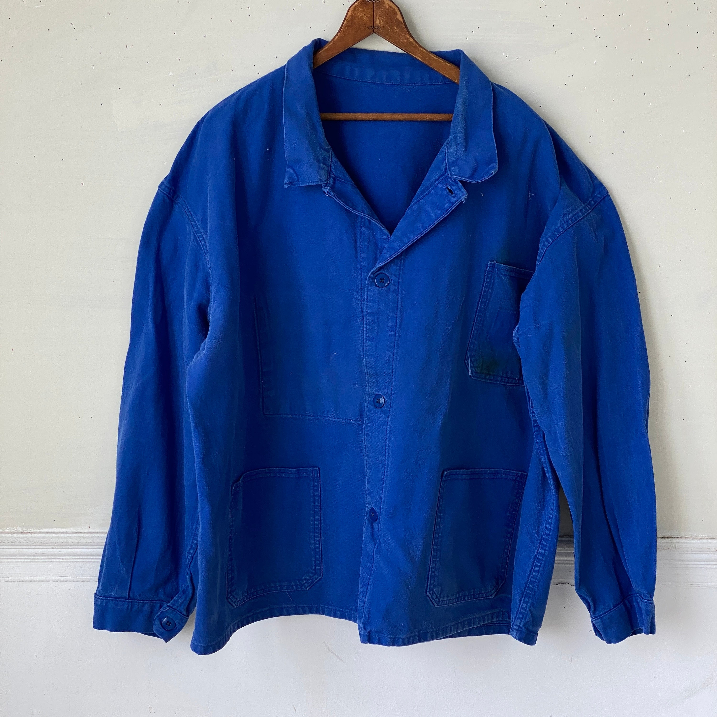 Real Vintage Search Engine Vintage Jacket French Workwear Shirt Weight 1940S-1950S Historical Costuming The Textile Trunk $150.00 AT vintagedancer.com