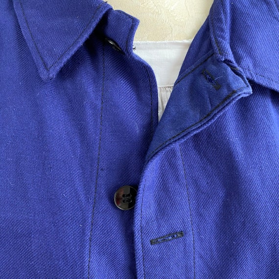 Vintage Jacket French Workwear Jacket Faded Antiq… - image 5