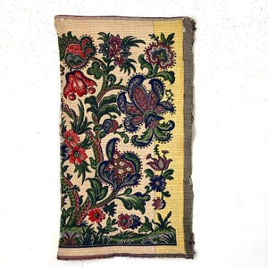 Antique Palampore inspired Indienne 1926 French Jacquard fabric sample UNUSED vintage upholstery tapestry The Textile Trunk eco-friendly
