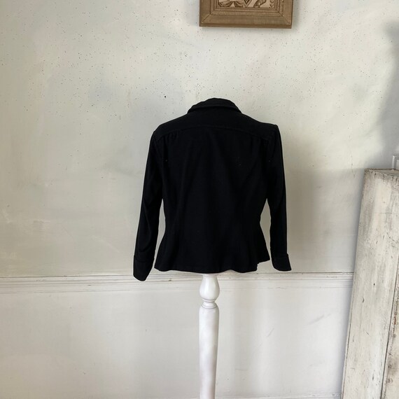 French Vintage Woman's dress coat jacket Cotton a… - image 9