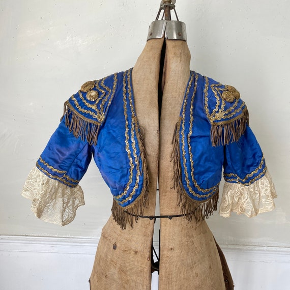 Antique Blue Silk Opera Costume San Carlo Opera C… - image 2