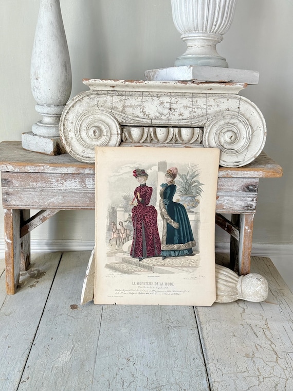 1883 Le Moniteur De La Mode Historical 1883 Paris Fashion French