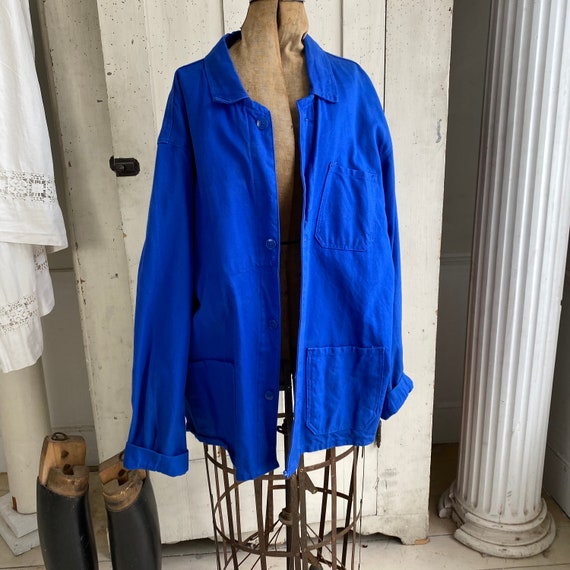 Vintage Jacket French Workwear Jacket Faded Antiq… - image 8