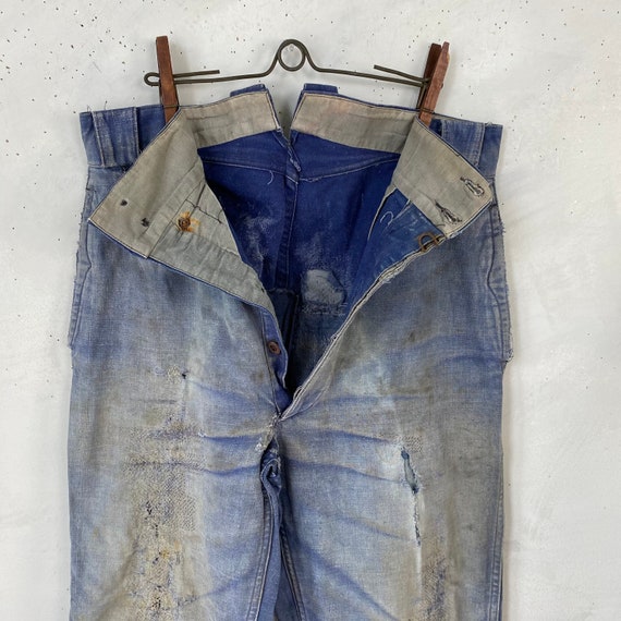 BAON】Elat Vintage Carpender Washing Bermuda Denim Pants