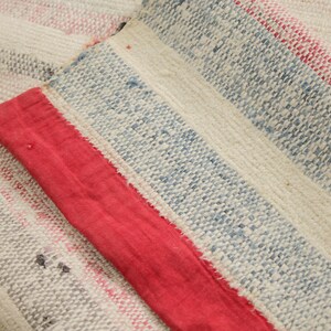 European Rag Rug Hand Woven Vintage Pale Tones Striped Carpet Runner ...