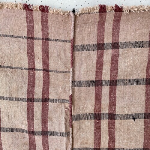 Farmhouse rustic textile antique shops hand woven linen French country Cottage chic cottagecore The Textile Trunk sack hack organic