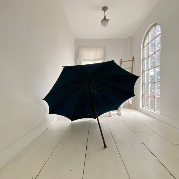 Antique ART Shepherd's Umbrella French Parasol In… - image 1