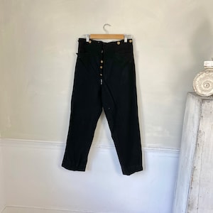 Antique French Felted Wool Work Pants 1800s Trousers Wool Pants Antique Vintage Workwear French Work Wear The Textile Trunk Boho steampunk