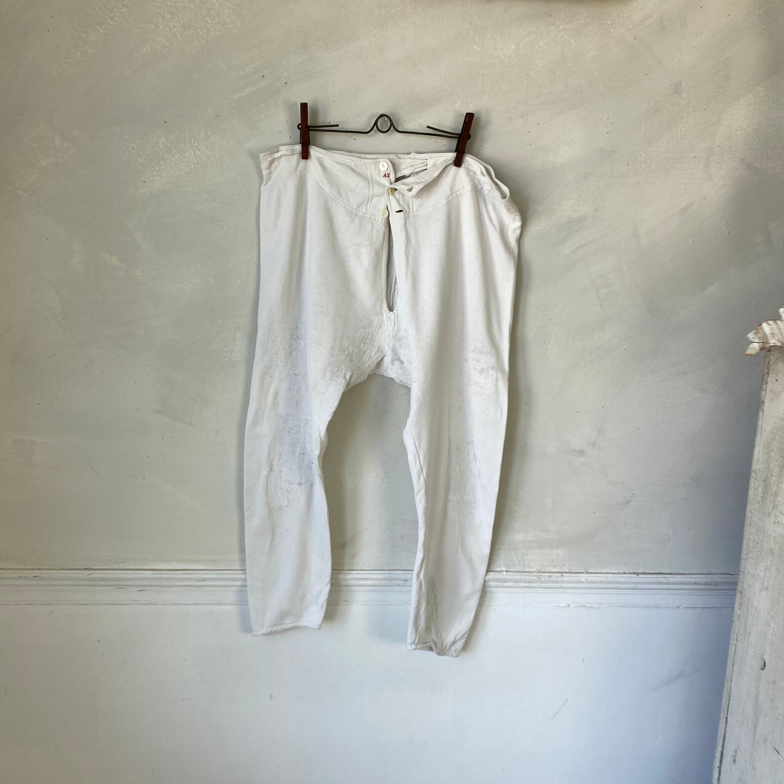 AMAZING mended French long johns early 1900's vintage Etsy