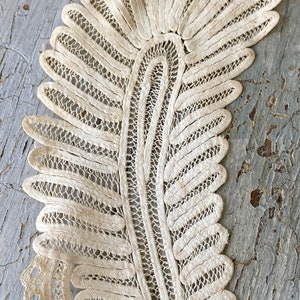 French needle lace handmade antique Victorian collar lace 1800&#39;s  antique French from France The Textile Trunk Boho steampunk eco-friendly