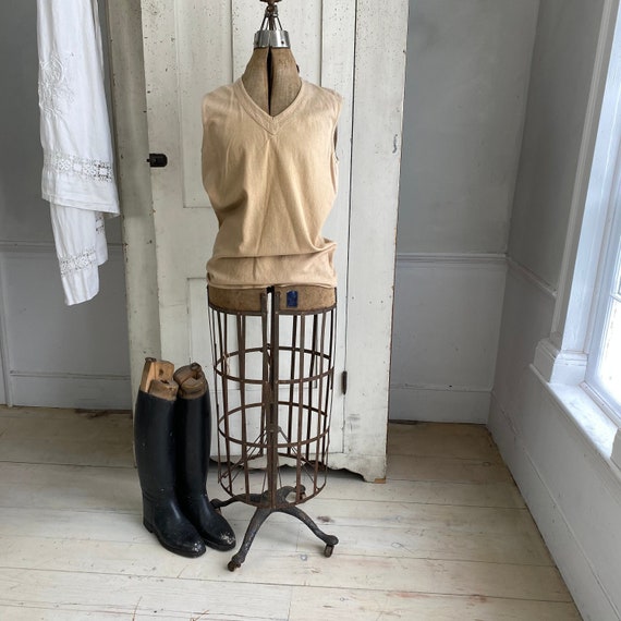 Vintage Wool Shirt Vest 1910s 1920s Wool Undershirt French