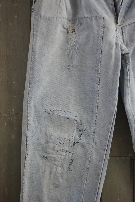 French Jeans work wear workwear blue early denim … - image 5