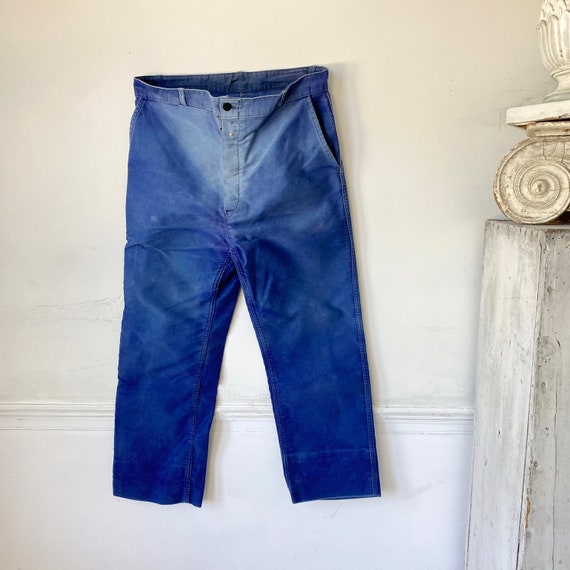 Amazing Blue moleskin pants work wear workwear French… Gem