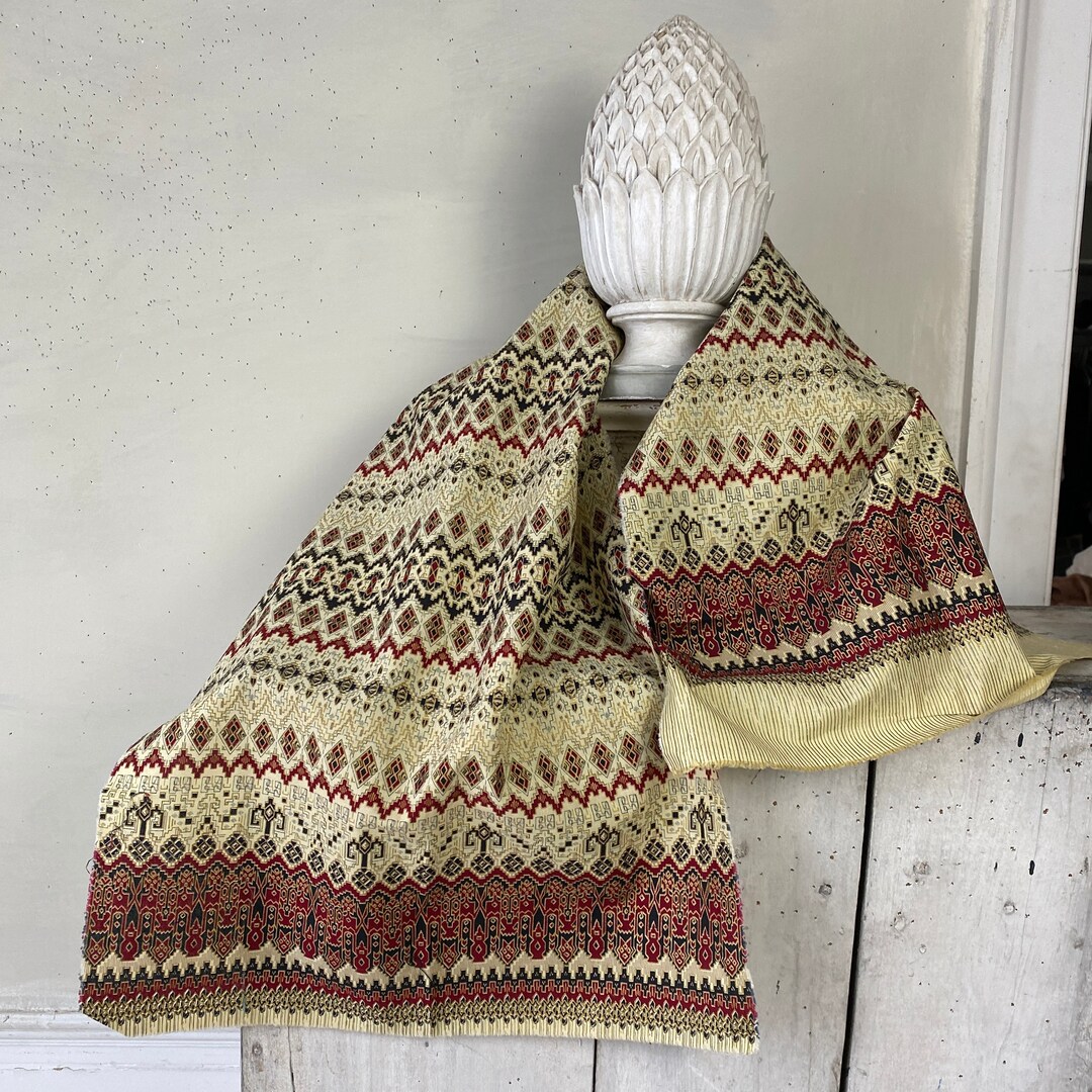 Vintage French Fabric Ethnic Pattern - Etsy