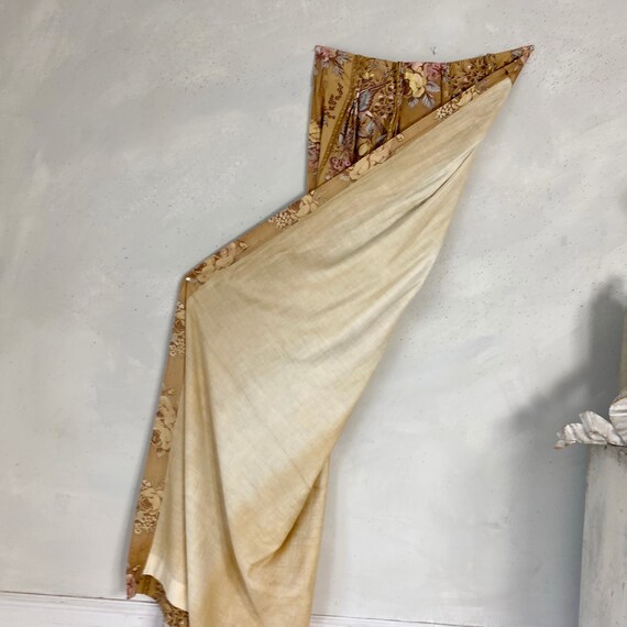 English Chintz Curtain 1920s Vintage Lightly Glazed Cotton 1800s