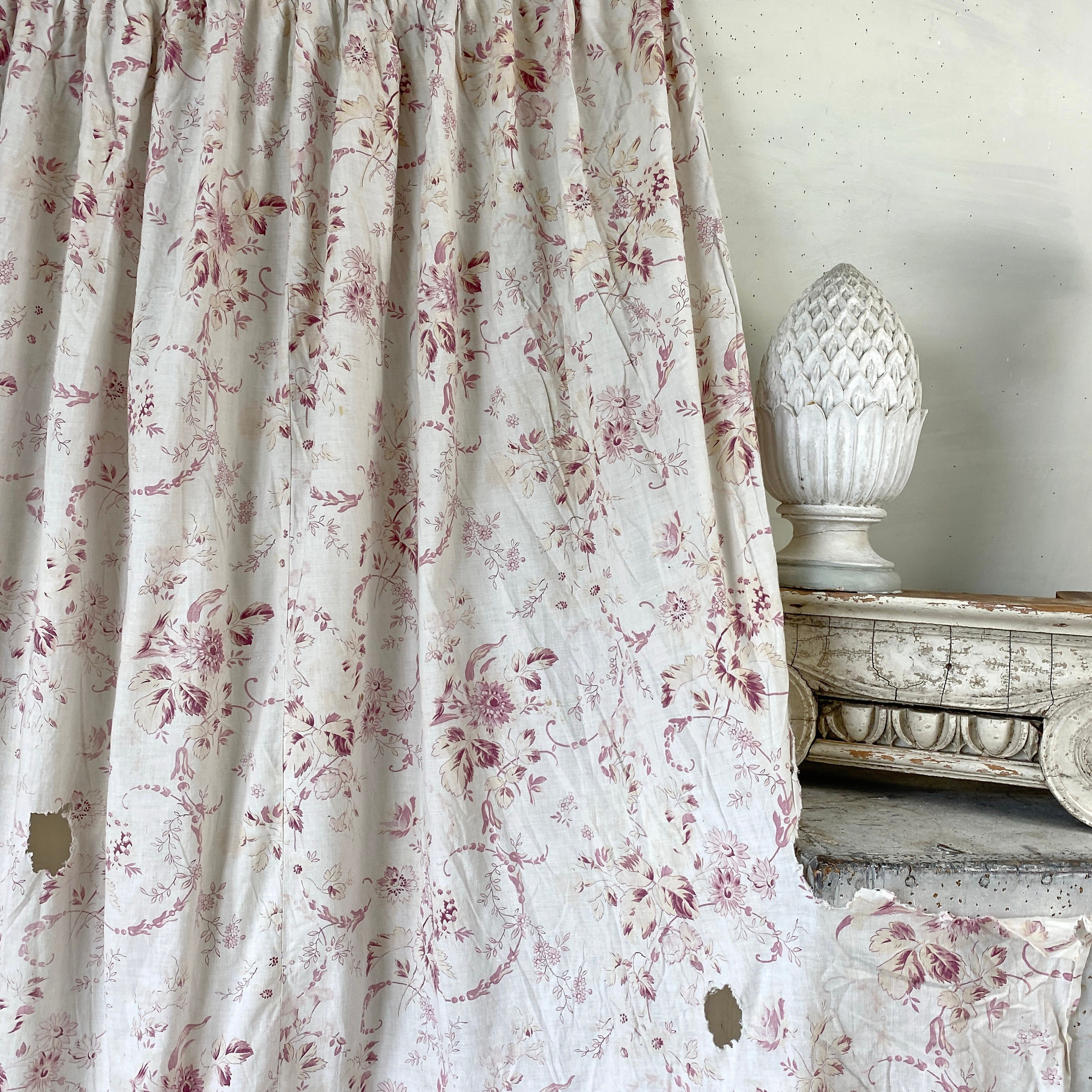 STUNNING Floral Inspiring French Country Curtain Vintage French Country