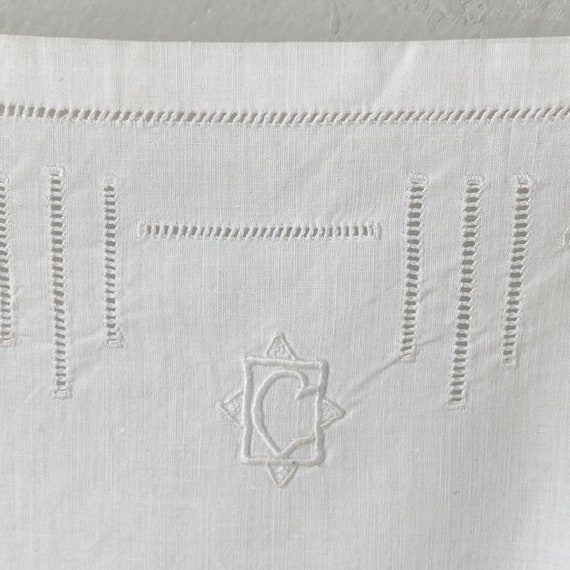 Vintage Cotton Night Slip Ladderwork Detail Frenc… - image 1