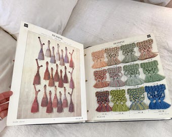 c1980 Houles Rosine Trim Sample Book French Passementerie Catalog Tassels Fringe Drapery Design Reference Wall Art Handmade