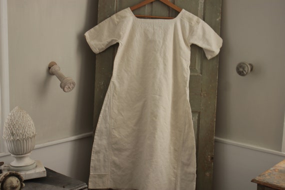 French linen white hemp and cotton night shirt ch… - image 10