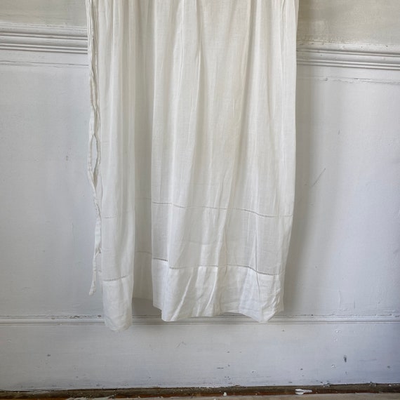 White Muslin Weight Dress Cotton Dress Drop Waist… - image 5