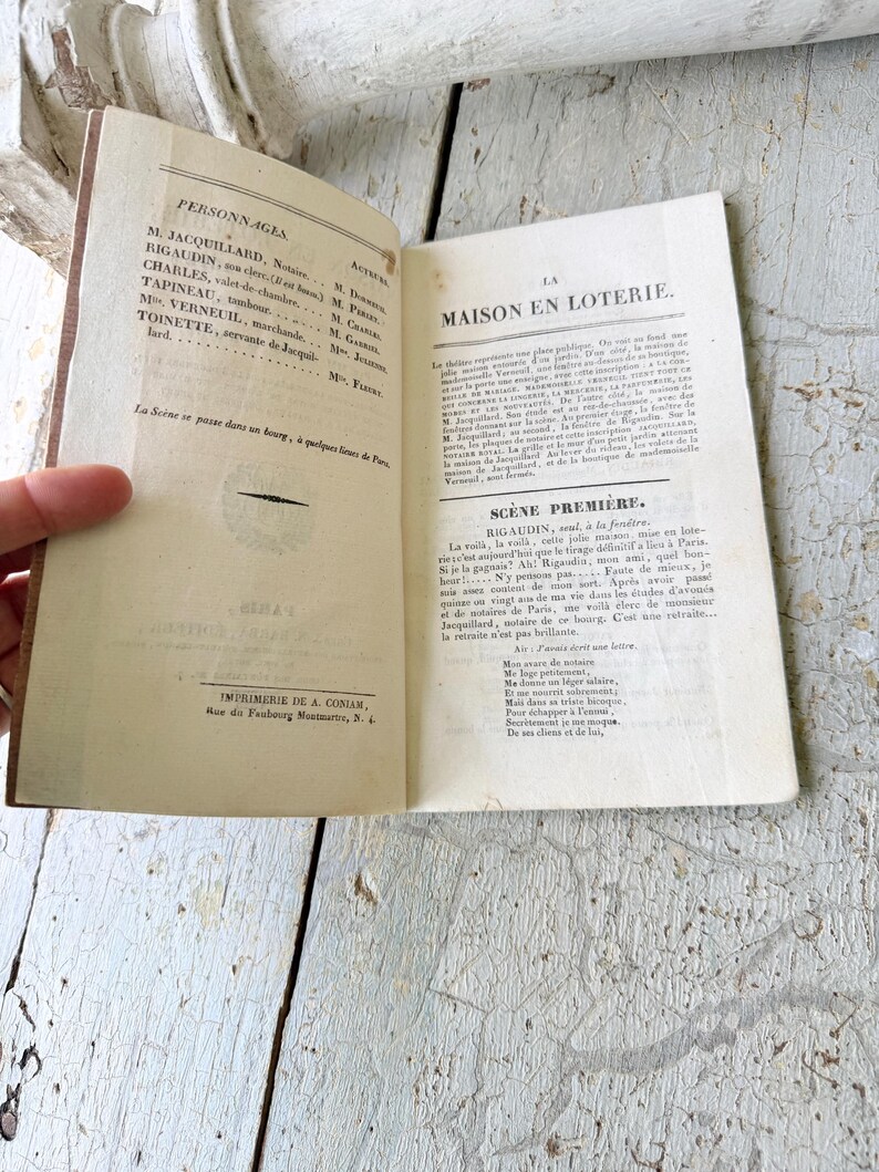 1825 Antique French Theatre Book La Maison En Loterie Picard Radet ...