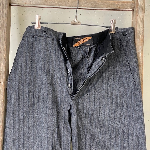 1950s Antique Pinstripe Work Pants 36 Inch Waist Vintage